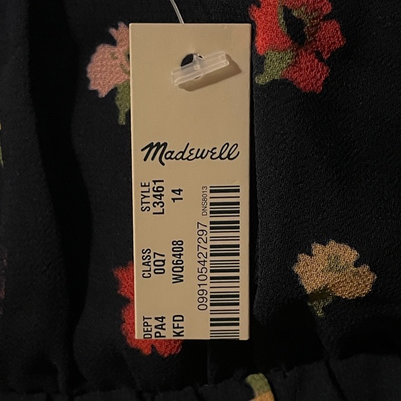 NWT Madewell Ruffle-Strap Wrap Dress in Confetti Floral - Picture 9 of 9